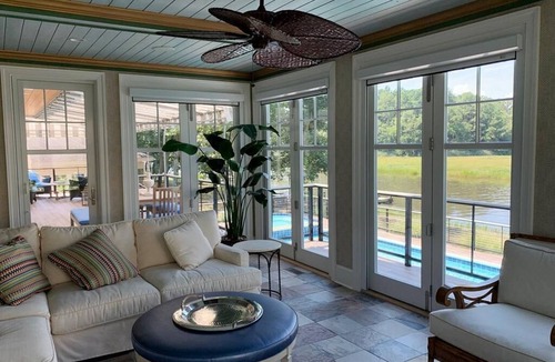 North Shores House | Stunning Canal-Front Home in North Shores with Private Pool & Elevator!