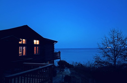 Port Republic Cabin | Stunning Views from Waterfront Log Cabin With Fireplace On The Chesapeake Bay