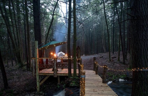 Glen Spey RV Rental | Tentrr Signature Site - Waterfall Paradise, Walking Distance to River