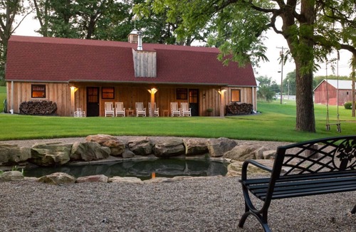 Sarver House | Unique 3 bedroom barn with a fireplace and pond