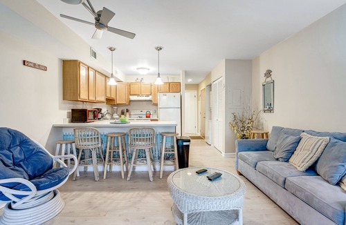 North Ocean City Condo | Water View Condo with Full Kitchen, Central AC, Balcony, and Free WiFi