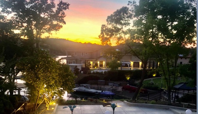 Sunset views from lakefront home!