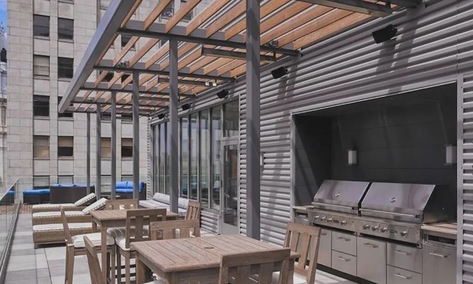 Midtown Village Apartment | Bright 2BR home steps away from City Hall