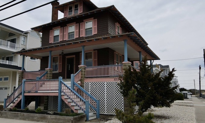 Sea Isle City House | Classic LARGE Victorian shore home Sleeps 14 5 houses from beach