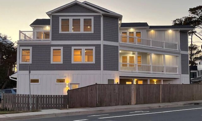 Rehoboth by the Sea House | New Dewey Beach Home, Steps to Ocean—Ocean Views, 3 Decks, & Parking!