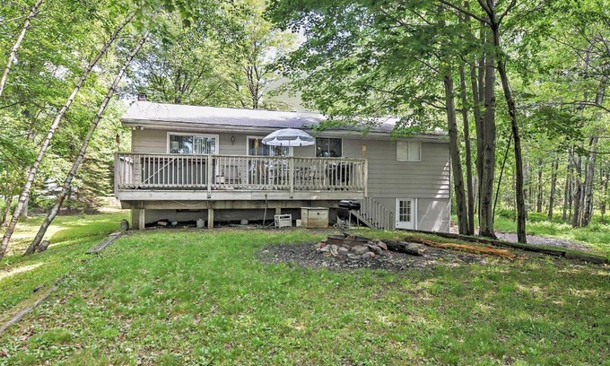 Locust Lake Village House | Pocono Lake Resort Home with BBQ and Lake Access!