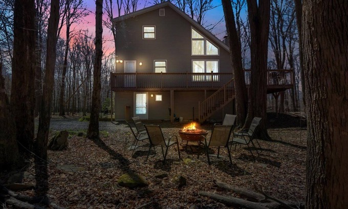 Gouldsboro Ski Chalet | Spacious and Remodeled Cabin in Poconos Mountain Resort. Hot Tub and Game Room!