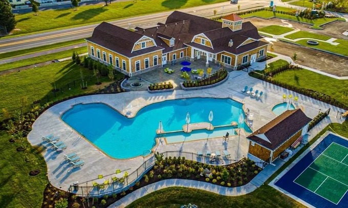 Frankford House | Spacious townhouse near Bethany Beach with community pool, patio, & firepit