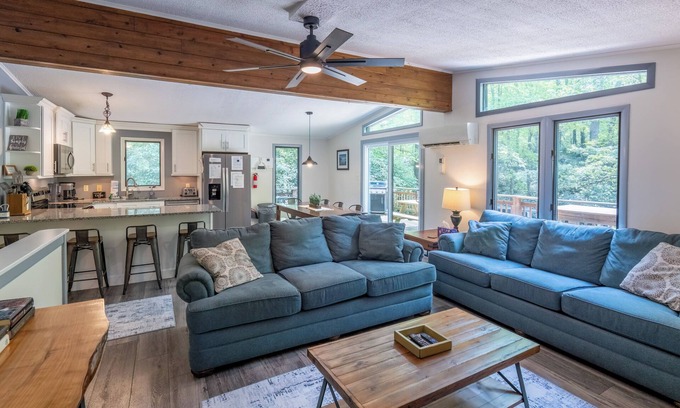 Lake Harmony House | Walk to Lake: Family Home w/Game Room, Deck & BBQ