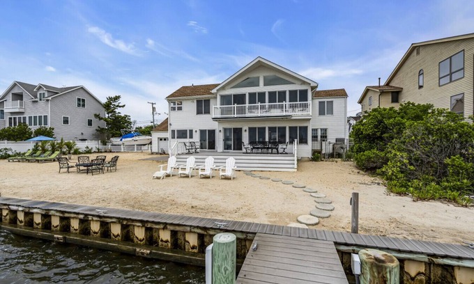 Seaside Heights House | Waterfront Retreat with Dock, Firepit, and Bay Views | 4BR Pelican Island Oasis