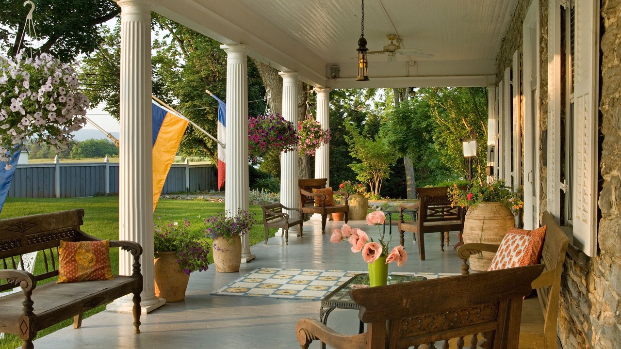 Photo of Patio Balcony in White Post